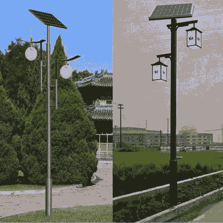 6米太陽能路燈價格廣場小區(qū)庭院公園照明質量合格