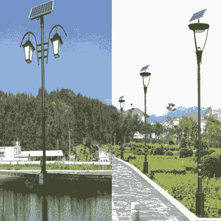 4米鋰電池LED光源太陽能一體燈款式新穎量大從優